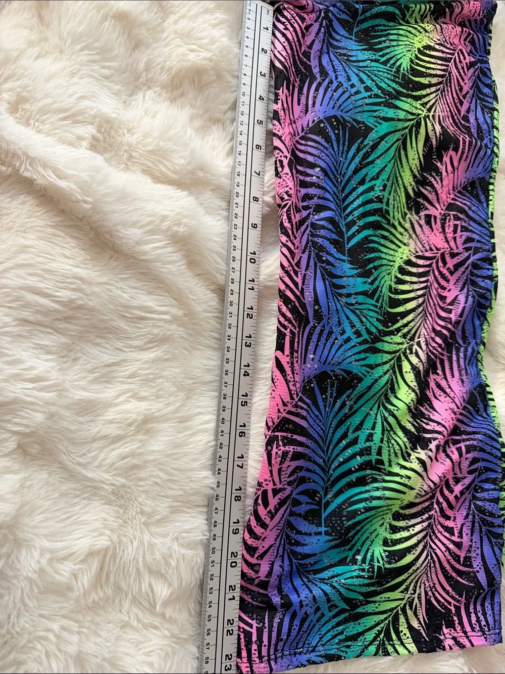 Justice Rainbow Palm-Print Wide Leg swim pants coverup
